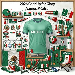 Set de Regalo para Fanáticos del Fútbol, Camiseta, Gorra, Botella, Mochila, Pulsera, Cordón, Llavero, Bandera para Eventos Deportivos - Product Image 5