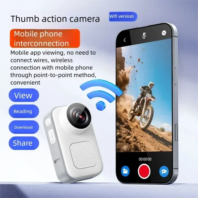 1080P 2MP WiFi Portable Mini Camera Ultra Small Body Micro SD HD Digital Video Recorder Camcorder Long Battery Life Thumb Camera