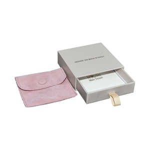 Tùy Chỉnh Kéo Ra Ngăn Kéo Hộp Đồ Trang Sức Tông Bao Bì Giấy Hộp Quà Tặng Với Pouch Bag - Product Image 2