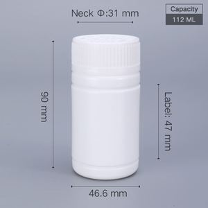 Trẻ Em Bằng Chứng Rỗng <span class=keywords><strong>Container</strong></span> Y Tế Sức Khỏe Dược Phẩm Trắng Vòng Chai Nhựa Thuốc Viên Nang - Product Image 6