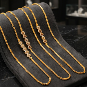 Collares de Cadena Mopu de Oro Micro de 14K, 18K, 24K al por Mayor con Piedra CZ, Collares de Cadena de Moda, Cadena de Latón, Joyería de Oro con Piedra CZ - Product Image 3