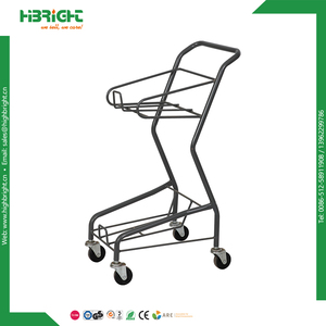Carrito de Compras de Supermercado de Alta Capacidad, de Malla Plástica, con Logotipo Personalizado, Duradero y Conveniente, Movimiento Suave, Premium, con Ruedas de EVA de 4'' - Product Image 5