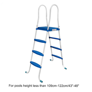 Échelle de <span class=keywords><strong>piscine</strong></span> <span class=keywords><strong>hors</strong></span> <span class=keywords><strong>sol</strong></span> <span class=keywords><strong>3</strong></span> <span class=keywords><strong>marches</strong></span> avec plateforme pour piscines hauteur 43-48 P1842-2/PT Fe + pp + abs 43 "-48" ipiscines - Product Image 2