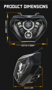 Faro Delantero para Motocicleta Yamaha MT 09 FZ 09 <span class=keywords><strong>MT09</strong></span>, Faro LED Plug and Play con Luces de Circulación Diurna para FZ09 2014-2016 - Product Image 6