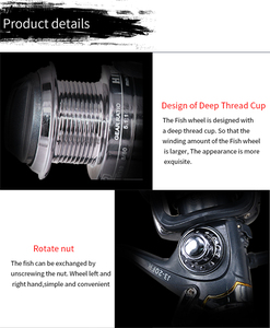 Carrete giratorio de fabricación profesional 5BB, diseño de doble freno de carpa, carretes de carpa clásicos, Carretes Baratos <span class=keywords><strong>Pesca</strong></span> - Product Image 4