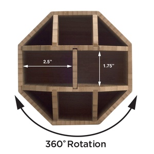 Porte-ustensiles rotatif à 360° en bambou, support de <span class=keywords><strong>rangement</strong></span> pour ustensiles de <span class=keywords><strong>cuisine</strong></span>, <span class=keywords><strong>petit</strong></span> pot pour ustensiles, vaisselle, organisateur de <span class=keywords><strong>cuisine</strong></span> - Product Image 5