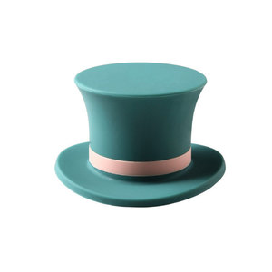 Bouchon de vin décoratif fantaisie en forme de chapeau, en silicone de qualité alimentaire - Product Image 2