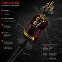 Câble d'alimentation plaqué or audiophile HiFi, cordon d'alimentation pour projecteur, haut-parleur, lecteur CD, amplificateur à tubes, système audio, norme américaine