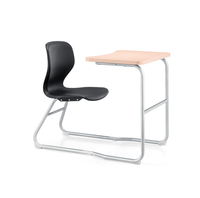 Chaise d'étude interactive pliante confortable d'étudiant d'école d'utilisation de conférence avec l'accoudoir d'écriture