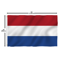 Bolisi 90x150 cm Drapeaux néerlandais en polyester double face 3x5ft Drapeau néerlandais
