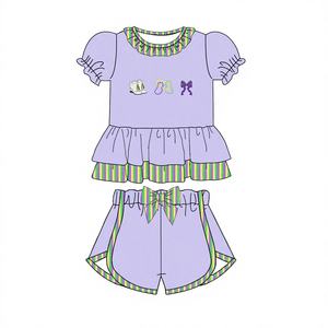 Fornitura di fabbrica disegni personalizzabili Mardi Gras stili di abbigliamento per bambini set di nuovi prodotti all'ingrosso abbigliamento per bambini da Puresun - Product Image 1
