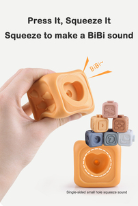 6PCS mềm khối xây dựng Squishy Xếp Chồng Đồ chơi an toàn không độc hại cho trẻ mới biết đi đầu học tập và chơi - Product Image 4