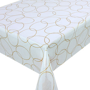 Ventes directes des fabricants de nappes en PVC avec fleurs à clip en or et en argent - Product Image 4