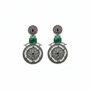 Pendientes colgantes de perlas y piedra Pota chapada oxidada 11714315DPG Tipo de producto - Product Image 2