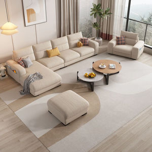 Superventas muebles para el hogar en forma de L motivo tapicería cuero tela sofá modular venta al por mayor precio barato sofá de tela - Product Image 3