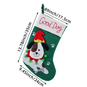 Chaussettes de Noël traditionnelles en feutre, écologiques, élégantes, personnalisables, fabriquées au Guangdong, décorations pour sapin de Noël - Product Image 6