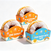 Boîte à donuts résistante à l'humidité et au froid, personnalisable, impression sur mesure, achat en gros pour boulangeries réfrigérées, supermarchés et fournisseurs alimentaires