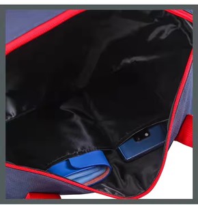 Logo personnalisé <span class=keywords><strong>Sac</strong></span> de voyage en toile pour hommes et femmes <span class=keywords><strong>Sac</strong></span> à main léger et durable en coton Weekender pour la nuit Bleu - Product Image 4