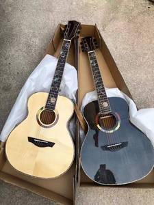 Guitarra Acústica GALYDA de 36 Pulgadas con Tapa Sólida, Incrustaciones de Concha, Acabado Brillante, Guitarra de Viaje con Ribete de Abulón, Venta al Por Mayor - Product Image 1