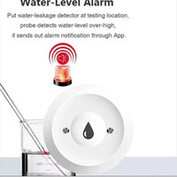 Détecteur de fuite d'eau intelligent Tuya Zigbee OLED WiFi, conception coulissante, autonomie de 12 mois, application commerciale PC