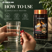 Capsules d'extrait de racine de Maca noire 1000mg de notre usine OEM dédiée – Soutien quotidien vitalité et endurance pour hommes actifs – 90 unités