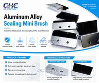 Mini-brosse d'étanchéité en alliage d'aluminium pour l'élimination de la poussière industrielle et mécanique