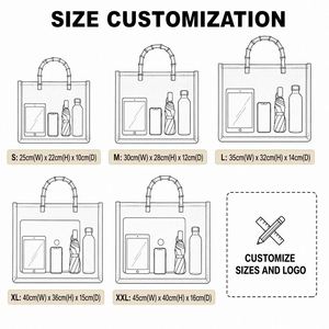 Custom LOGO and <b>Size</b> Jute Shopping <b>Bag</b> OEM <b>Medium</b> Beach Shoulder Closure Letter Pattern Reusable Tote <b>Bag</b> Wholesale Eco-friendly - Product Image 4