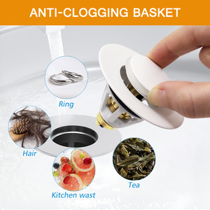 Guida 732009 UK lavabo da cucina rimbalzo nucleo Pop-Up <span class=keywords><strong>filtro</strong></span> di scarico facile da installare Vanity - Product Image 6