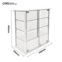 Vitrine de comptoir à succès, vitrine en verre trempé