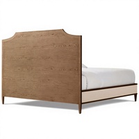 MAEVE Lit double moderne simple et luxueux en bois massif, multifonctionnel et durable, avec couleur personnalisable pour hôtel, villa, maison, chambre à coucher