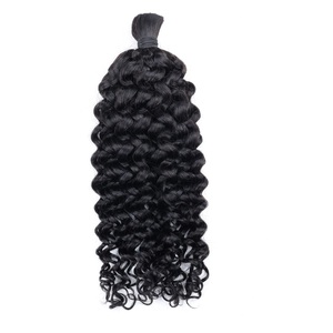 Cabello Humano Virgen Natural Negro Rizado Profundo sin Trama, Paquete de Cabello Humano para Trenzas, Trenzas Bohemias - Product Image 1