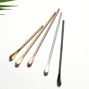 Cuchara única japonesa de acero inoxidable 304, cuchara de regalo para azúcar PVD inox, mango largo, cuchara estrecha para café y postre - Product Image 3