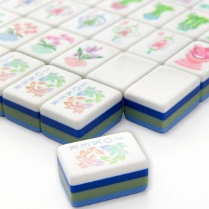 Light blue spliced acrylic American mahjong tiles Leisure and <b>entertainment</b> mahjong tiles, hand-crafted mahjong in stock 160 Zha - Product Image 2