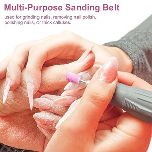 190 Pcs Sanding Bands for <b>Nail</b> Drill Set 80/120/180/240 Grits <b>Nail</b> Sanding Bands for Acrylic Gel Manicures Pedicures - Product Image 3