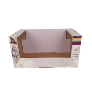 Grote Custom Countertop Kartonnen Pdq Gegolfd Papier Display Doos Voor Retail
