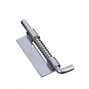 Bisagra de giro oculta para puerta de armario, izquierda/derecha, de hierro, moderna, con acabado galvanizado, ajustable y desmontable, con resorte. - Product Image 5
