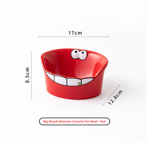 Bol à eau en céramique <span class=keywords><strong>pour</strong></span> animaux de compagnie, design créatif de dessin animé, grand bol à eau à large ouverture, bol <span class=keywords><strong>pour</strong></span> <span class=keywords><strong>chien</strong></span>, bol spécial <span class=keywords><strong>pour</strong></span> chat à pattes courtes, bol à nourriture <span class=keywords><strong>pour</strong></span> chat - Product Image 4