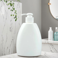 Flacon de crème pour le corps en PETG opaque blanc de luxe, 380 ml, flacon de lotion en plastique familial avec pompe et bouchon