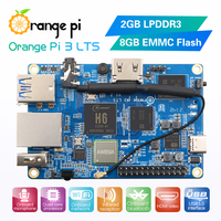Orange Pi 3 LTS 2GB LPDDR3 RAM 8GB eMMC Flash Allwinner H6 Quad-core 64-bit Komputer papan tunggal Orange Pi