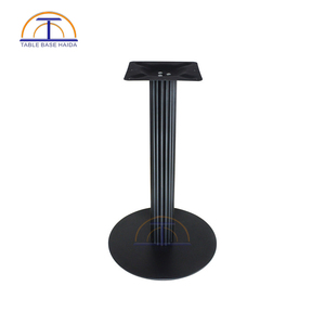 Hiện đại màu đen kim loại bàn ăn chân với hạt gỗ chi phí-hiệu quả thép rãnh bảng căn cứ cho căn hộ nhà hoặc thanh khách sạn - Product Image 1