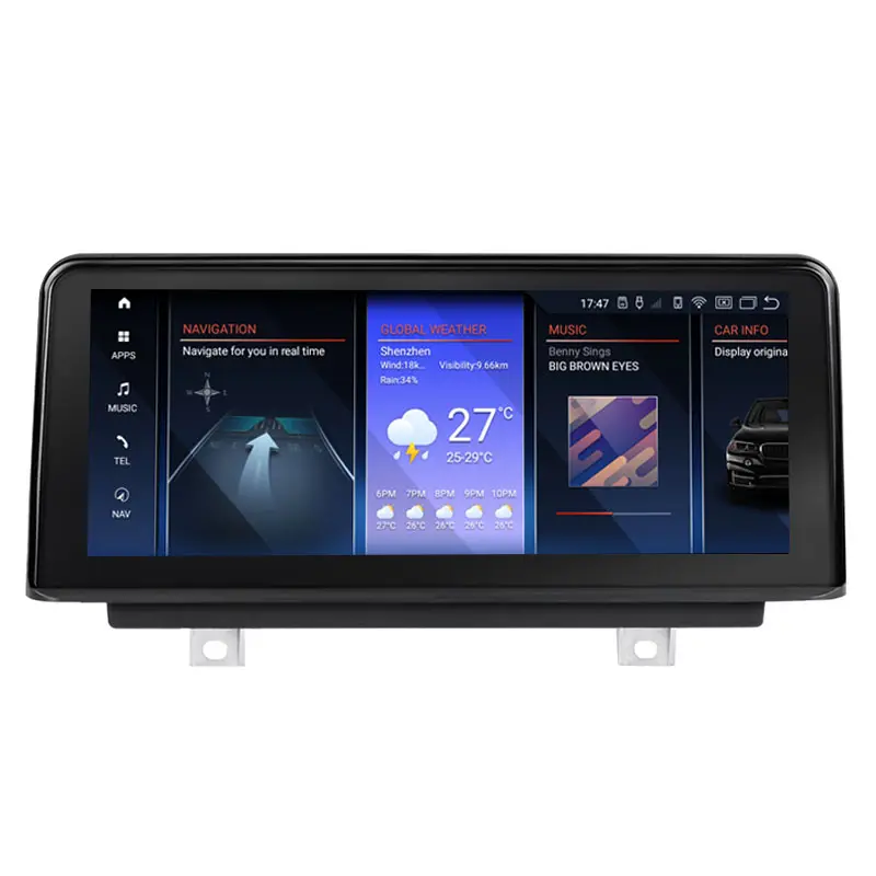 10.25 'Auto Multimedia Radio Touchscreen Carplay Android Auto Gps Sim Voor Bmw F30 F34 F36 E92