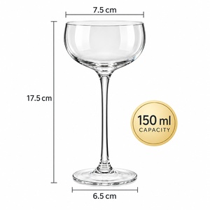 Verres à vin ultra-fins en <span class=keywords><strong>cristal</strong></span> 150 ml incassables avec bordure dorée pour vin rouge et <span class=keywords><strong>blanc</strong></span>, verre Nick Nora, couleur personnalisée, design moderne - Product Image 1