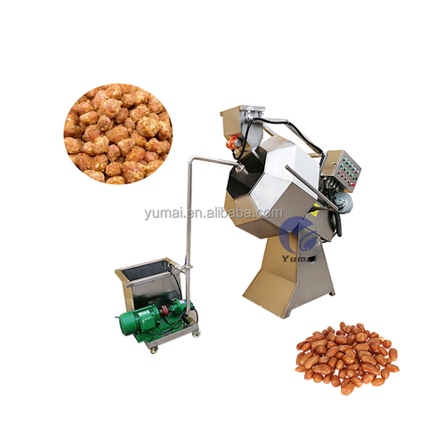 Multifunction Automatic Discharging  Peanut Nuts Snack Food Octagonal Mixer Flavoring Seasoning Machine