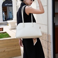 Sac à main en cuir véritable de première qualité à compartiment unique pour femme, style décontracté, avec fermeture éclair, deux poignées et doublure en polyester