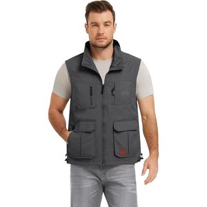 Chaleco de Pesca Ligero para Hombre FOXA, con Múltiples Bolsillos, Cierre de Cremallera, Material de Poliéster - Product Image 2