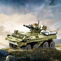 Wange 3510-3517 Askeri Ekipman Serisi Zırhlı Tank MOC Modeli Yapım Bloğu Oyuncak Seti Süsleri Erkek Çocuk Oyuncağı