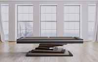 8ft Massivholz-Billardtisch mit Schieferplatte – 9-Ball-Tisch für Zuhause und Gewerbe, Indoor-Turnier-Qualität, langlebig, anpassbar