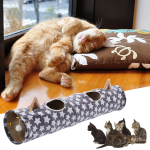 Kedi tüpler için katlanabilir kedi tüneli oyuncaklar dayanıklı tavşan topları kırışık yatak Pet tavşan kedi - Product Image 6