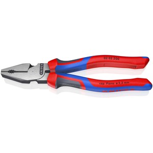 KNIPEX 02 02 200 Pince universelle de type robuste avec poignées confortables, atramentisée noire 200 mm - Product Image 1