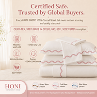 HONI Prix Bas 100% Lyocell 600TC Ensemble de Draps Confortables 4 Pièces pour Lit Simple Moderne avec Taies d'Oreiller pour Textiles de Maison